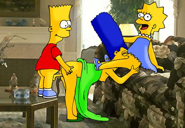 Bart and Lisa with Marg