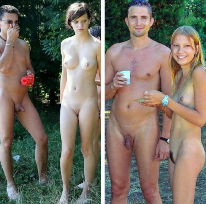 Nudism couple