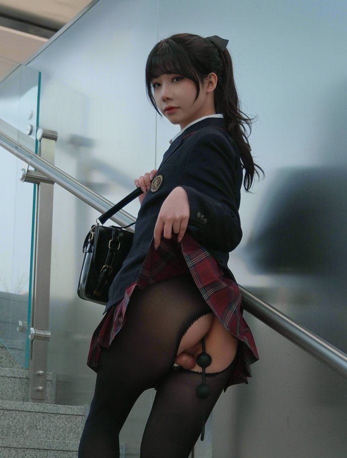 Anal insertion in public