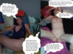 von meinem Sohn erwischt wurden