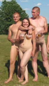 Nudists and beer.