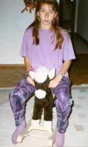With a butt plug on my rockinghorse.