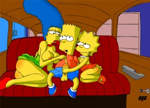 Marg Bart and Lisa
