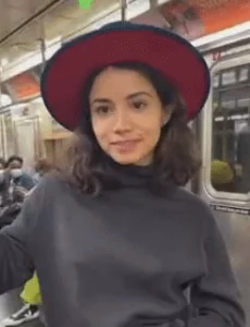 Naked tits in public