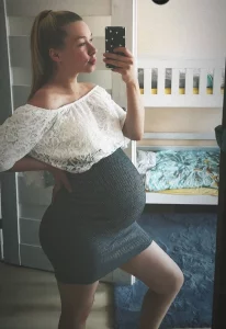 Lovely blonde preggo