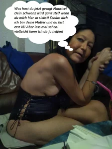 Mein Sohn zeigt mir seinen Schwanz und ich werde geil