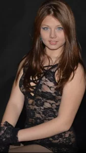 A loverly lass in a see through top
